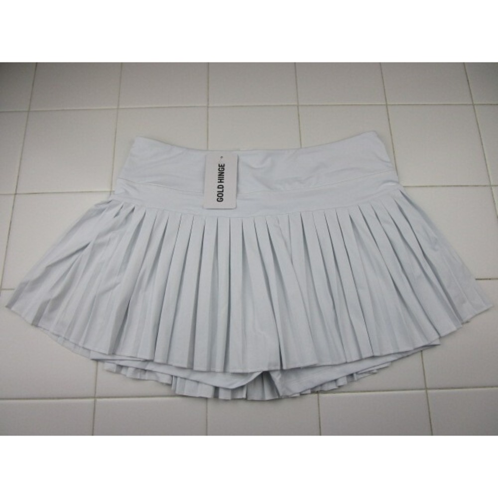 Gold Hinge Pleated Tennis Skirt Skort White Women's Size XL Pickleball Golf